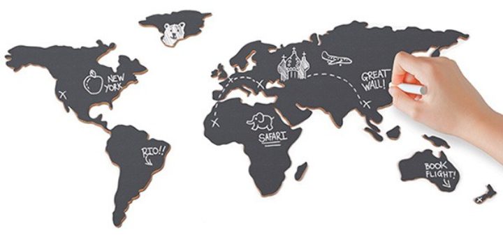 Tablica mapa świata - 15 elementów